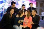 Shahrukh Khan, Deepika Padukone, Farah Khan, Boman Irani, Abhishek Bachchan, Vivaan Shah, Sonu Sood with happy new year team in delhi on 20th Oct 2014